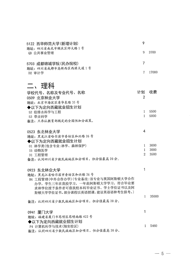 四川：关于本科第一批第二次征集志愿的通知