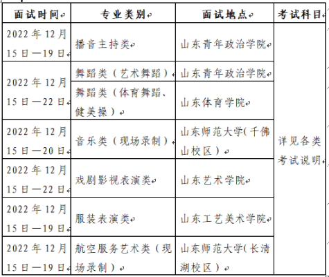 山东：2023年普通高等学校招生艺术类专业统一考试公告