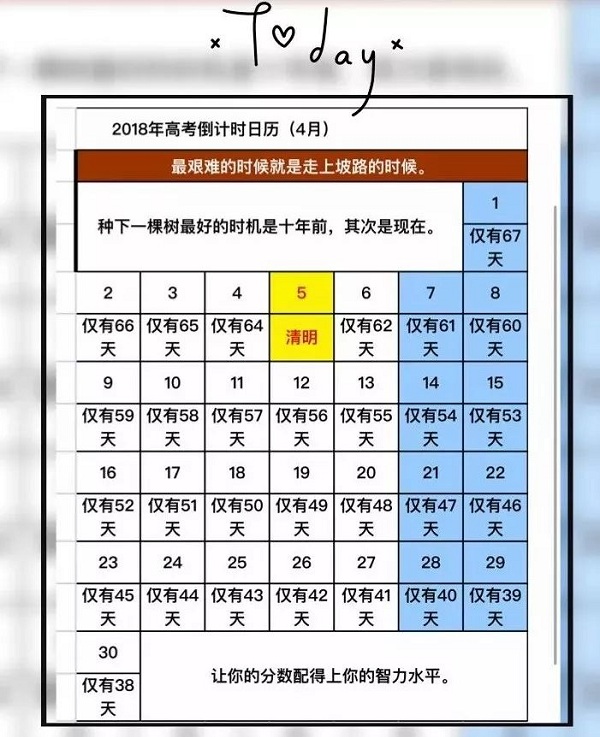 2018高考倒计时查询 距离高考还有多长时间