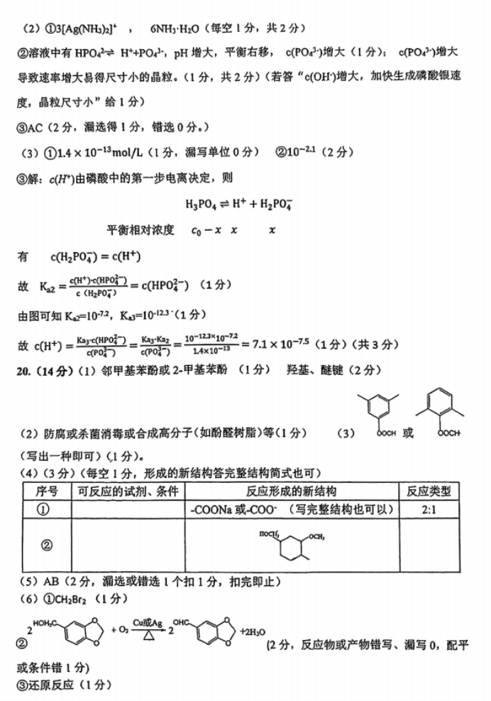 广东大湾区2024高三4月二模考试化学试题及答案解析